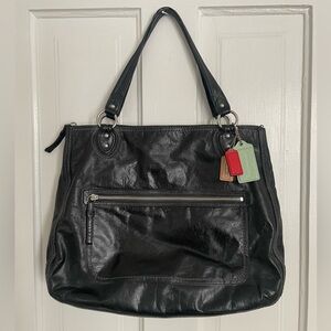 Coach Black Leather Shoulder Bag​